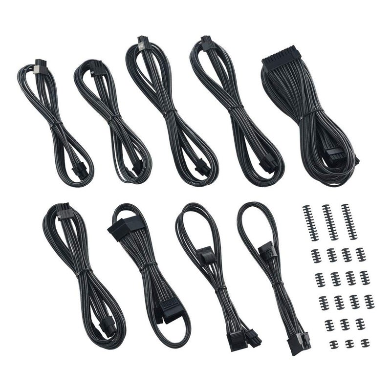 CableMod C-Series Classic ModMesh Sleeved Cable Kit for Corsair Type 4 RM Black Label/RMi/RMX (Carbon) - Image 1